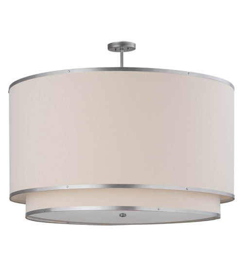 2nd Ave Lighting Cilindro 48" Natural Textrene Pendant in Nickel Finish