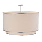 2nd Ave Lighting Cilindro 48" Natural Textrene Pendant in Nickel Finish