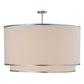 2nd Ave Lighting Cilindro 48" Natural Textrene Pendant in Nickel Finish