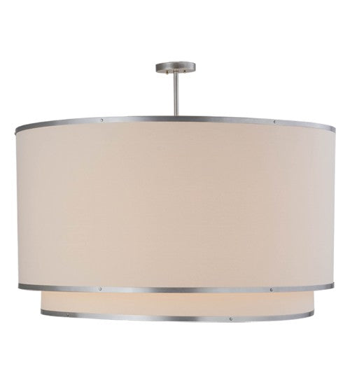 2nd Ave Lighting Cilindro 48" Natural Textrene Pendant in Nickel Finish