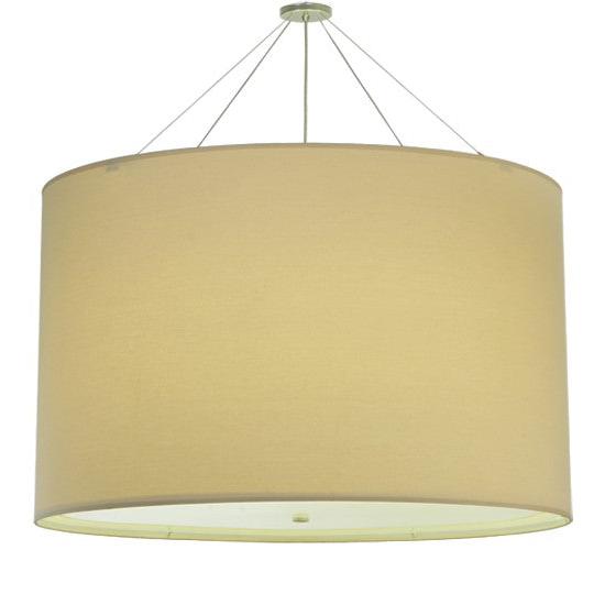 2nd Ave Lighting Cilindro 48" Natural Textrene Pendant in Nickel Power Coat Finish
