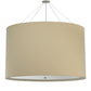 2nd Ave Lighting Cilindro 48" Natural Textrene Pendant in Nickel Power Coat Finish