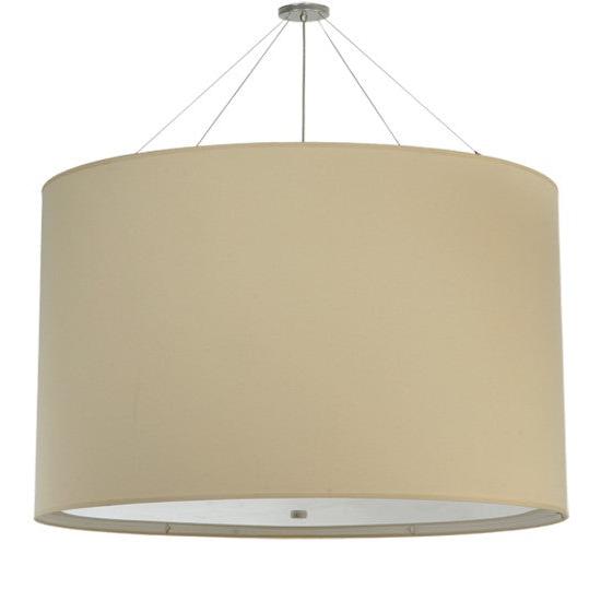 2nd Ave Lighting Cilindro 48" Natural Textrene Pendant in Nickel Power Coat Finish