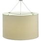 2nd Ave Lighting Cilindro 48" Natural Textrene Pendant in Nickel Power Coat Finish