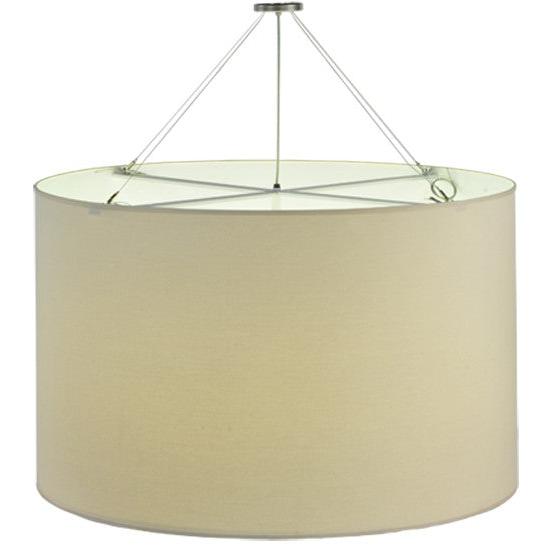 2nd Ave Lighting Cilindro 48" Natural Textrene Pendant in Nickel Power Coat Finish