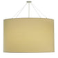 2nd Ave Lighting Cilindro 48" Natural Textrene Pendant in Nickel Power Coat Finish