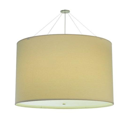 2nd Ave Lighting Cilindro 48" Natural Textrene Pendant in Nickel Power Coat Finish