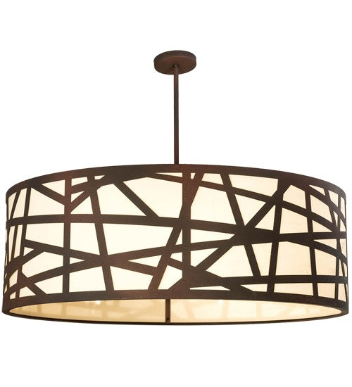 2nd Ave Lighting Cilindro 48" Rich Pendant With Julio Distressed Wrought Iron Finish