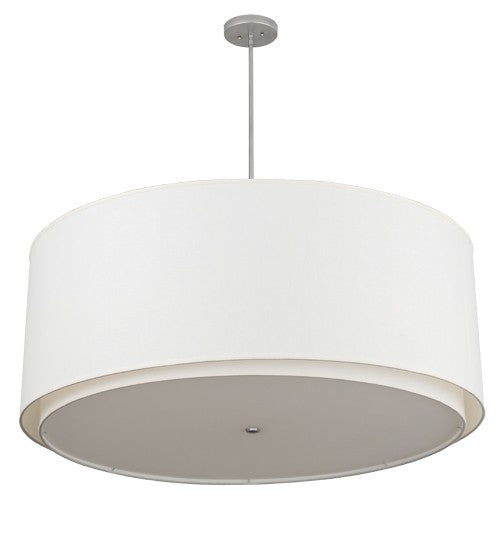 2nd Ave Lighting Cilindro 48" Textrene 2 Tier Pendant With Nickel Finish