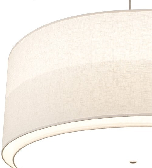 2nd Ave Lighting Cilindro 48" Textrene 2 Tier Pendant With Nickel Finish