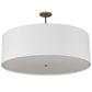 2nd Ave Lighting Cilindro 48" Textrene Pendant in Metallic Gold Finish