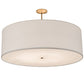 2nd Ave Lighting Cilindro 48" Textrene Pendant in Metallic Gold Finish