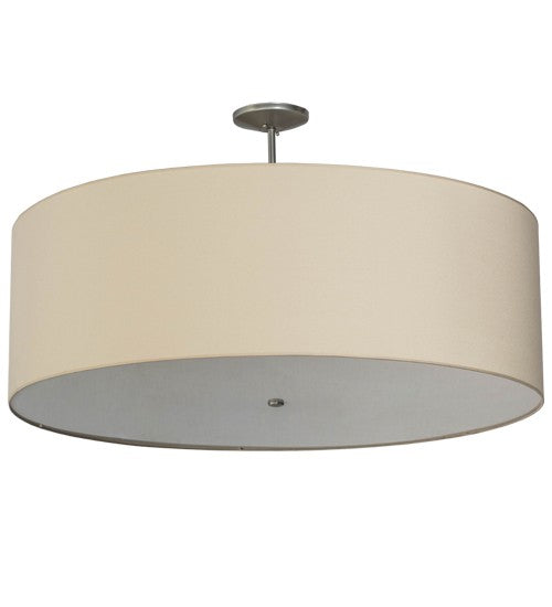 2nd Ave Lighting Cilindro 48" Textrene Pendant in Nickel Finish
