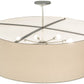 2nd Ave Lighting Cilindro 48" Textrene Pendant in Nickel Finish