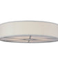 2nd Ave Lighting Cilindro 48" White Textrene Flushmount in Nickel Finish