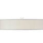 2nd Ave Lighting Cilindro 48" White Textrene Flushmount in Nickel Finish