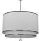 2nd Ave Lighting Cilindro 48" Wide 2 Tier Textrene Pendant With Nickel Powder Coat Finish