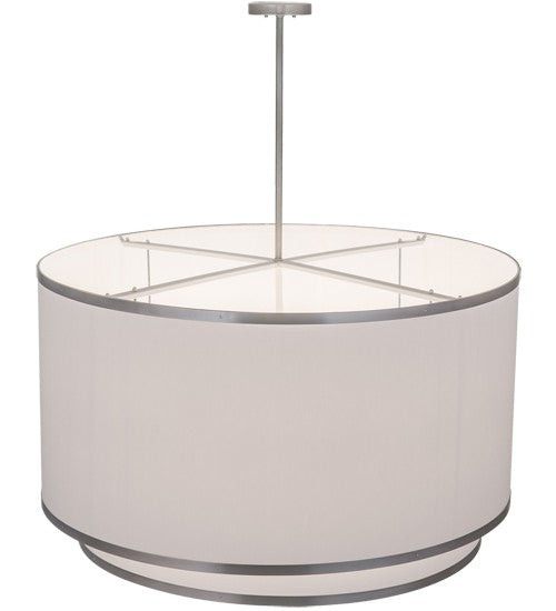 2nd Ave Lighting Cilindro 48" Wide 2 Tier Textrene Pendant With Nickel Powder Coat Finish