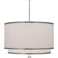 2nd Ave Lighting Cilindro 48" Wide 2 Tier Textrene Pendant With Nickel Powder Coat Finish
