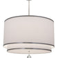 2nd Ave Lighting Cilindro 48" Wide 2 Tier Textrene Pendant With Nickel Powder Coat Finish