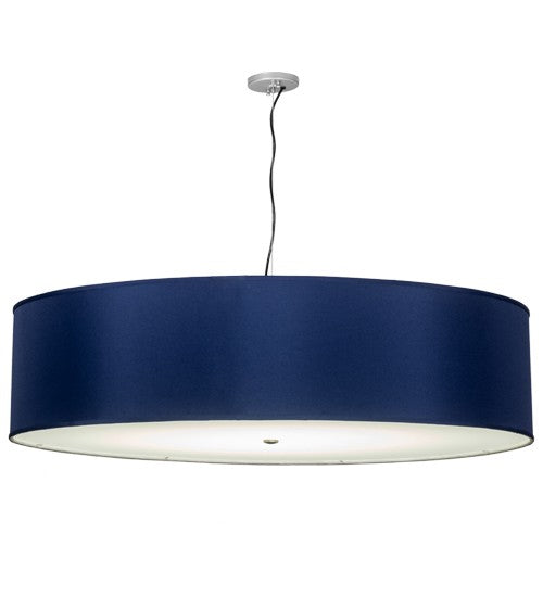 2nd Ave Lighting Cilindro 48" Wide Textrene Pendant in Brushed Nickel Finish