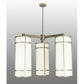 2nd Ave Lighting Cilindro 49" Jackson Hall 3 Light Chandelier In Nickel Finish