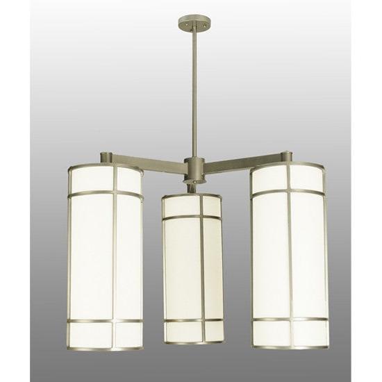 2nd Ave Lighting Cilindro 49" Jackson Hall 3 Light Chandelier In Nickel Finish