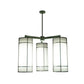 2nd Ave Lighting Cilindro 49" Jackson Hall 3 Light Chandelier In Nickel Finish