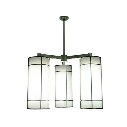 2nd Ave Lighting Cilindro 49" Jackson Hall 3 Light Chandelier In Nickel Finish