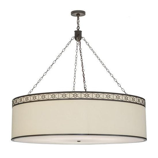 2nd Ave Lighting Cilindro 54" Circle X Textrene Pendant With Timeless Bronze Finish