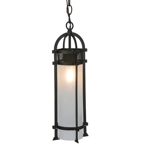 2nd Ave Lighting Cilindro 6" White Faux Alabaster Shade Mahogany Bronze Mini Pendant Light