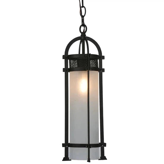 2nd Ave Lighting Cilindro 6" White Faux Alabaster Shade Mahogany Bronze Mini Pendant Light