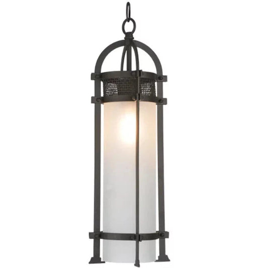 2nd Ave Lighting Cilindro 6" White Faux Alabaster Shade Mahogany Bronze Mini Pendant Light