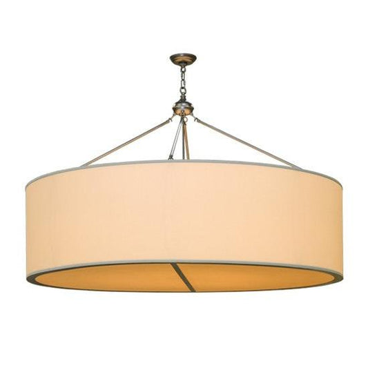 2nd Ave Lighting Cilindro 60" Textrene Pendant in Nickel Finish