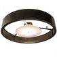 2nd Ave Lighting Cilindro 72" Chic Flushmount in Timeless Bronze and Nickel Finish