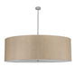 2nd Ave Lighting Cilindro 72" Textrene Pendant With Nickel Finish