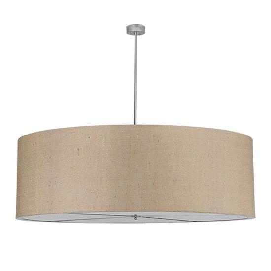 2nd Ave Lighting Cilindro 72" Textrene Pendant With Nickel Finish