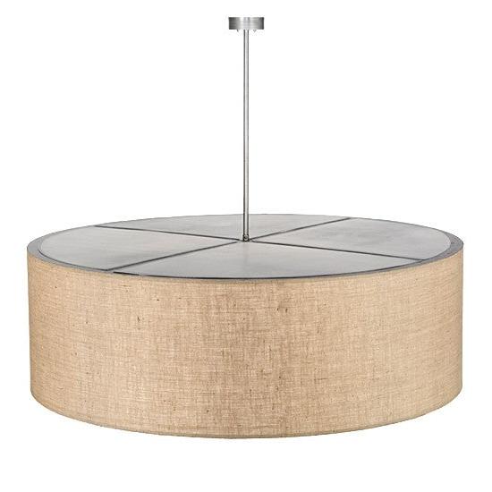 2nd Ave Lighting Cilindro 72" Textrene Pendant With Nickel Finish