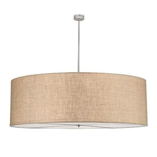 2nd Ave Lighting Cilindro 72" Textrene Pendant With Nickel Finish