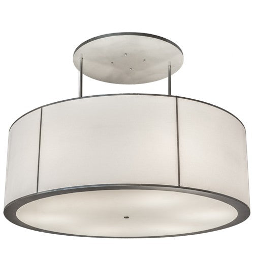 2nd Ave Lighting Cilindro 72" Textrene Pendant in Nickel Finish