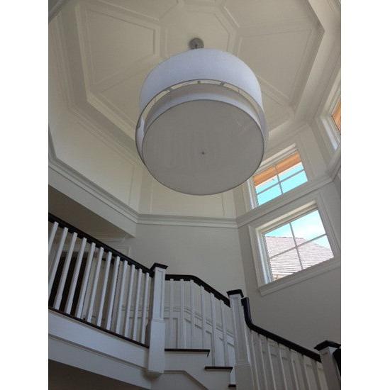 2nd Ave Lighting Cilindro 72" Wide Two Tier Pendant in Nickel Powder Coat Finish
