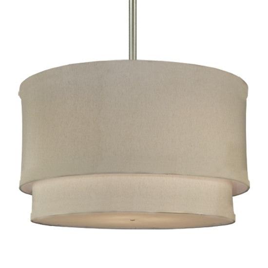 2nd Ave Lighting Cilindro 72" Wide Two Tier Pendant in Nickel Powder Coat Finish