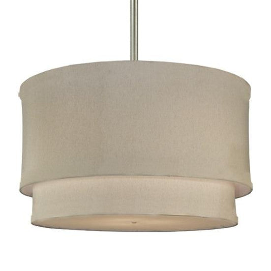 2nd Ave Lighting Cilindro 72" Wide Two Tier Pendant in Nickel Powder Coat Finish