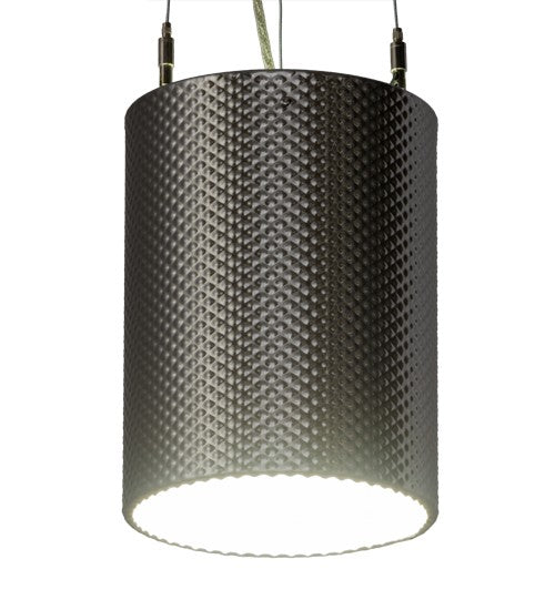 2nd Ave Lighting Cilindro 7.5" Metal-Tex Pendant in Brushed Stainless Steel Finish