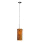 2nd Ave Lighting Cilindro 8" 1-Light E26 Base Amber Swirl Timeless Bronze Pendant Light