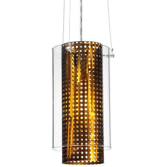 2nd Ave Lighting Cilindro 8" Matriz Mini Pendant With Copper Mesh Finish