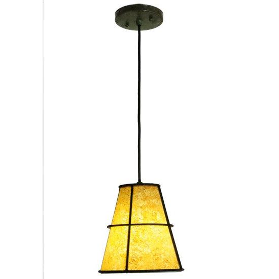 2nd Ave Lighting Cilindro 8" Palomino Mini Pendant in Weathered Brass Finish