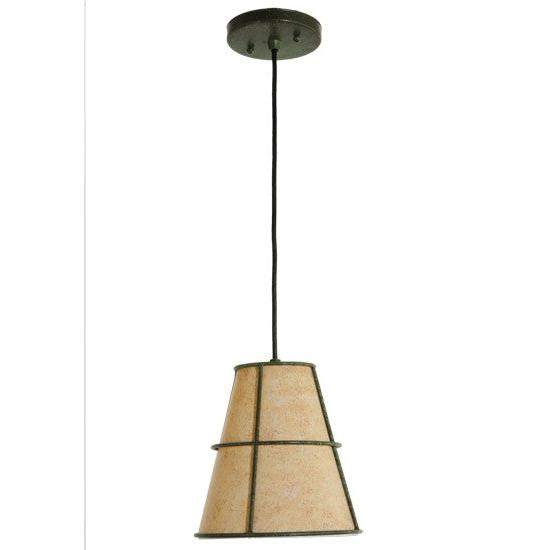 2nd Ave Lighting Cilindro 8" Palomino Mini Pendant in Weathered Brass Finish