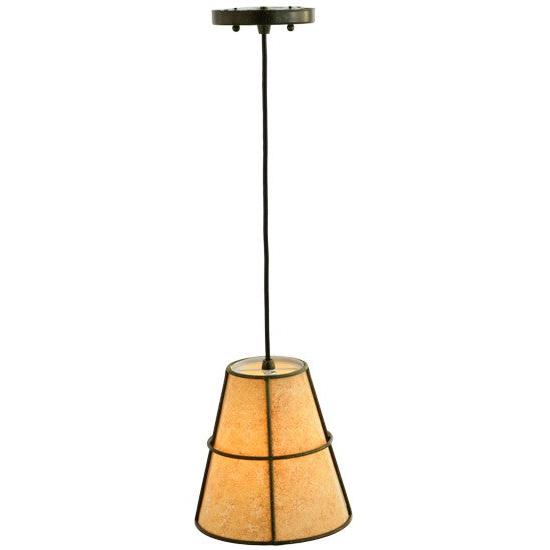 2nd Ave Lighting Cilindro 8" Palomino Mini Pendant in Weathered Brass Finish