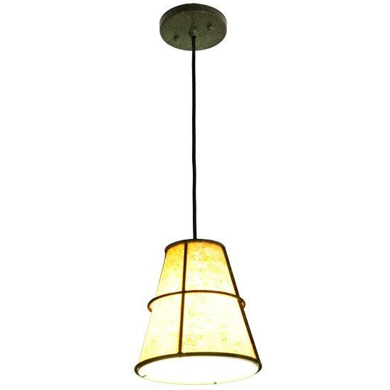 2nd Ave Lighting Cilindro 8" Palomino Mini Pendant in Weathered Brass Finish